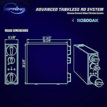 Amazon.com: iSpring RO500AK-BN+UVF8 Tankless Reverse Osmosis